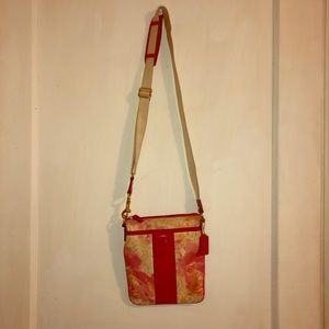 Pink floral Coach CrossBody